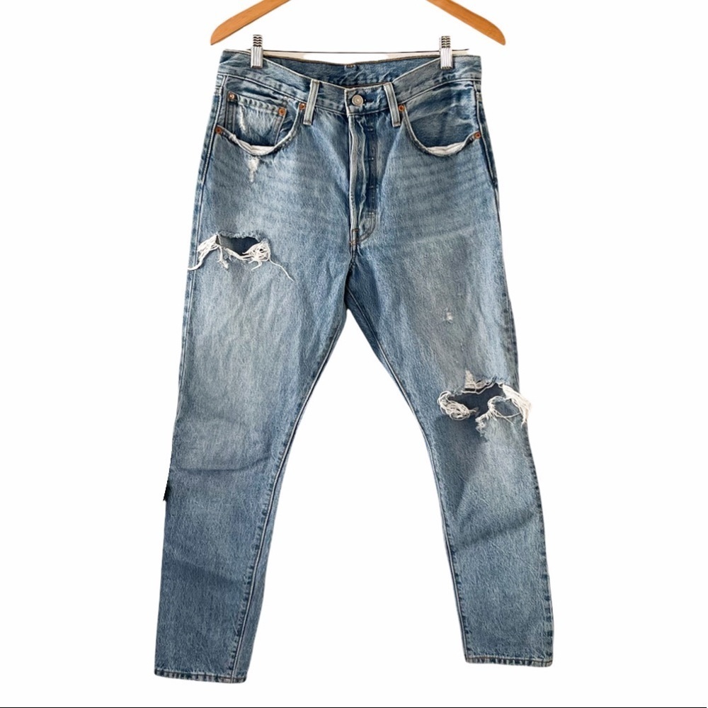 Levi’s 501 High Rise Distressed Button Fly Jeans - Picture 11 of 11